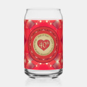 40e Jubileum Ruby Blikvorm Glas (Voorkant)