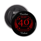 40e JUBILEUM RUBY Button Flesopener (Voorkant)