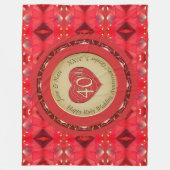 40e Jubileum Ruby Fleece Deken (Voorkant)