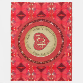 40e Jubileum Ruby Fleece Deken