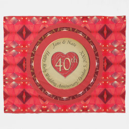 40e Jubileum Ruby Fleece Deken