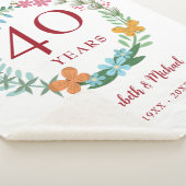 40e Jubileum Ruby Floral Butterfly Wreath Sherpa Deken (3/4)