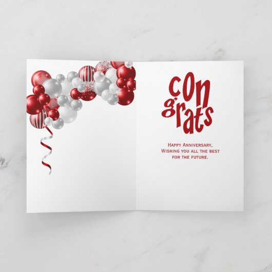 40e Jubileum Ruby Gefeliciteerd Kaart (Binnen)