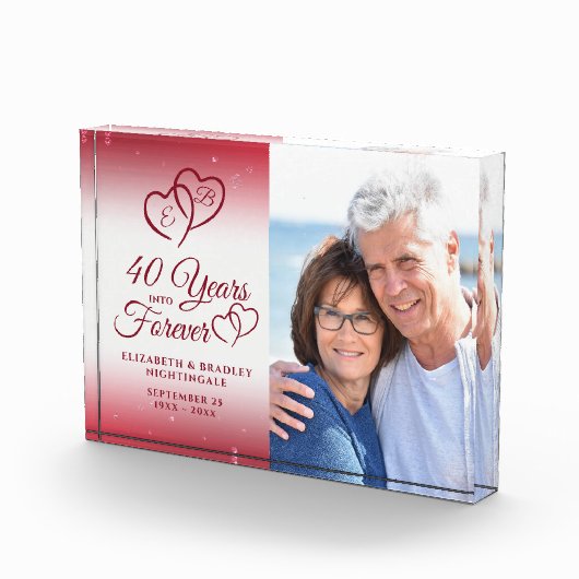 40e Jubileum Ruby Heart 40 JAAR IN FOREVER Fotoblokken (Rechts)