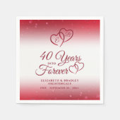 40e Jubileum Ruby Heart 40 JAAR IN FOREVER Servet (Voorkant)