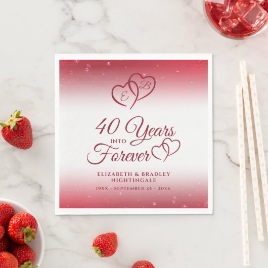 40e Jubileum Ruby Heart 40 JAAR IN FOREVER Servet (Insitu)