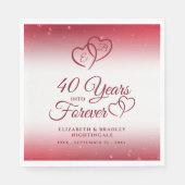40e Jubileum Ruby Heart 40 JAAR IN FOREVER Servet (Voorkant)