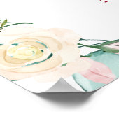 40e Jubileum Ruby Heart Bloemen Welkomstbord Poster (Hoek)