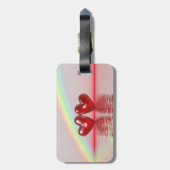 40e Jubileum Ruby Hearts Bagagelabel (Achterkant verticaal)