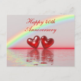 40e Jubileum Ruby Hearts Briefkaart