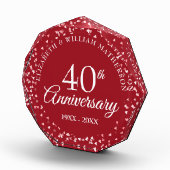 40e Jubileum Ruby Hearts Confetti Fotoblokken (Rechts)