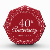 40e Jubileum Ruby Hearts Confetti Fotoblokken (Voorkant)