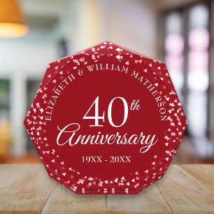 40e jubileum Ruby Hearts Confetti Fotoblokken