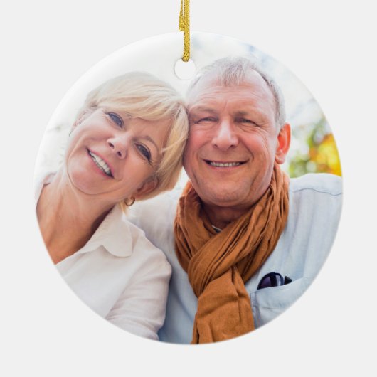 40e Jubileum Ruby Hearts Foto Keramisch Ornament (Achterkant)