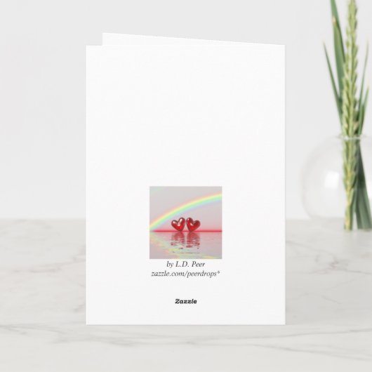 40e Jubileum Ruby Hearts (groot) Kaart (Achterkant)