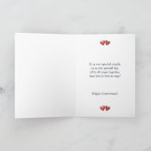 40e Jubileum Ruby Hearts (groot) Kaart (Binnen)