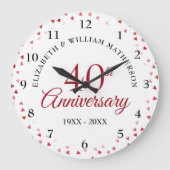 40e Jubileum Ruby Hearts Grote Klok (Voorkant)