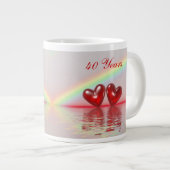 40e Jubileum Ruby Hearts Grote Koffiekop (Voorkant rechts)