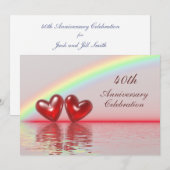 40e Jubileum Ruby Hearts Kaart (Voorkant / Achterkant)