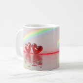 40e Jubileum Ruby Hearts Koffiemok (Voorkant links)