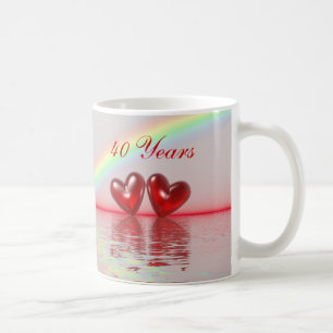 40e Jubileum Ruby Hearts Koffiemok