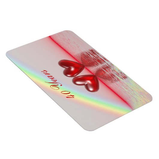 40e Jubileum Ruby Hearts Magneet (Rechterzijde)
