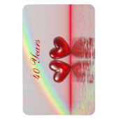 40e Jubileum Ruby Hearts Magneet (Verticaal)
