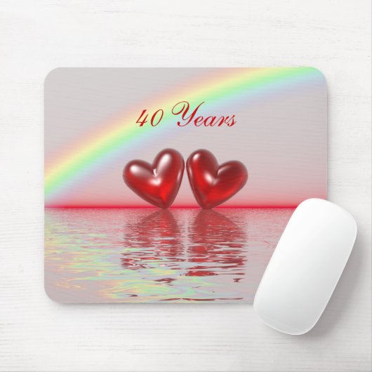 40e Jubileum Ruby Hearts Muismat (Met muis)