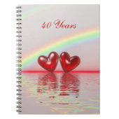 40e Jubileum Ruby Hearts Notitieboek (Voorkant)