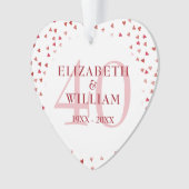 40e Jubileum Ruby Hearts Ornament (voorkant)