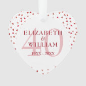 40e Jubileum Ruby Hearts Ornament (voorkant)