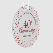 40e Jubileum Ruby Hearts Ornament (voorkant)