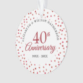 40e Jubileum Ruby Hearts Ornament (voorkant)