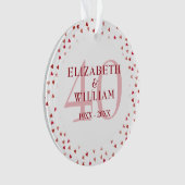 40e Jubileum Ruby Hearts Ornament (voorkant)