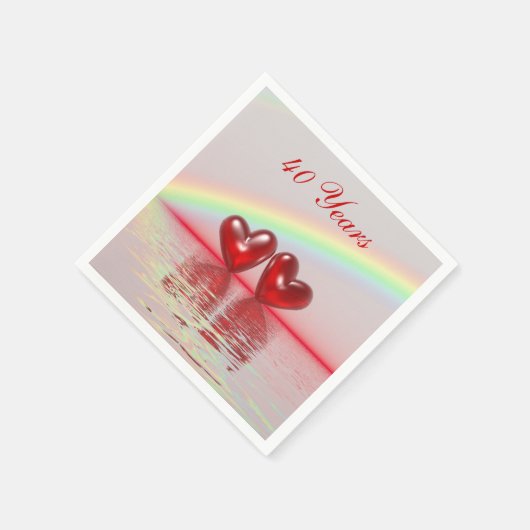 40e Jubileum Ruby Hearts Servet (Hoek)