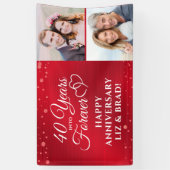 40e Jubileum Ruby HEEFT JAREN IN HET BUITENLAND Spandoek (Verticaal)