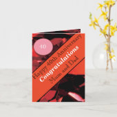 40e Jubileum Ruby Kaart (Gele Bloem)