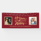 40e Jubileum ruby licht dan & nu foto's Spandoek (Horizontaal)