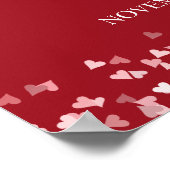 40e Jubileum Ruby Love Hearts Welcome Sign Poster (Hoek)