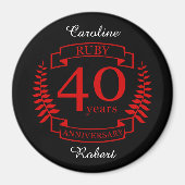 40e JUBILEUM RUBY Magneet (Voorkant)