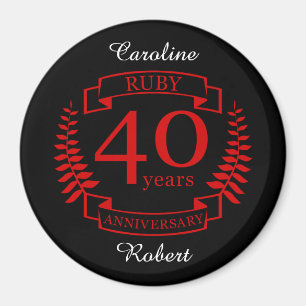 40e JUBILEUM RUBY Magneet