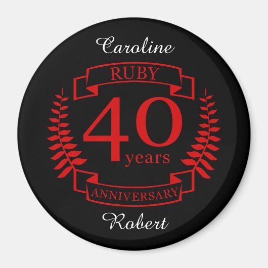 40e JUBILEUM RUBY Magneet (Voorkant)