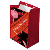 40e Jubileum Ruby Medium Cadeauzakje (Voorkant Gekanteld)