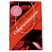 40e Jubileum Ruby Medium Cadeauzakje (Voorkant)