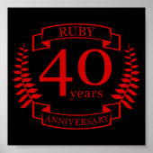 40e JUBILEUM RUBY Poster (Voorkant)
