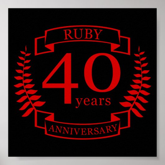 40e JUBILEUM RUBY Poster (Voorkant)