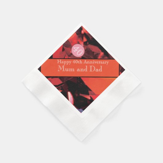 40e Jubileum Ruby Servet (Hoek)
