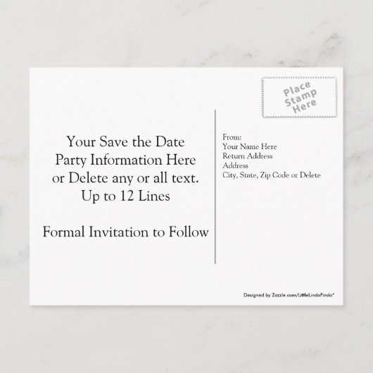 40e Jubileum Save the Date Kaarten Gepersonaliseer (Achterkant)