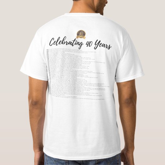 40e Jubileum Show Titel T-shirt (Achterkant)