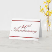 40e Jubileum (trouwdag) Kaart (Gele Bloem)